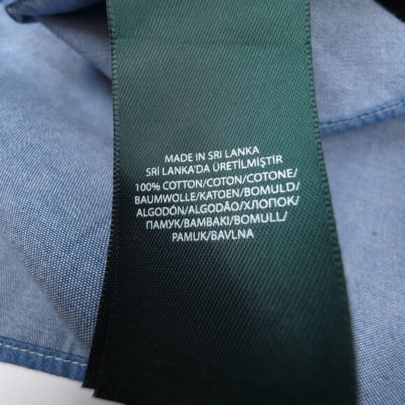 NWT Ralph Lauren Chambray Denim Long Sleeve Button Down Casual Old Money Minimal - Picture 8 of 9